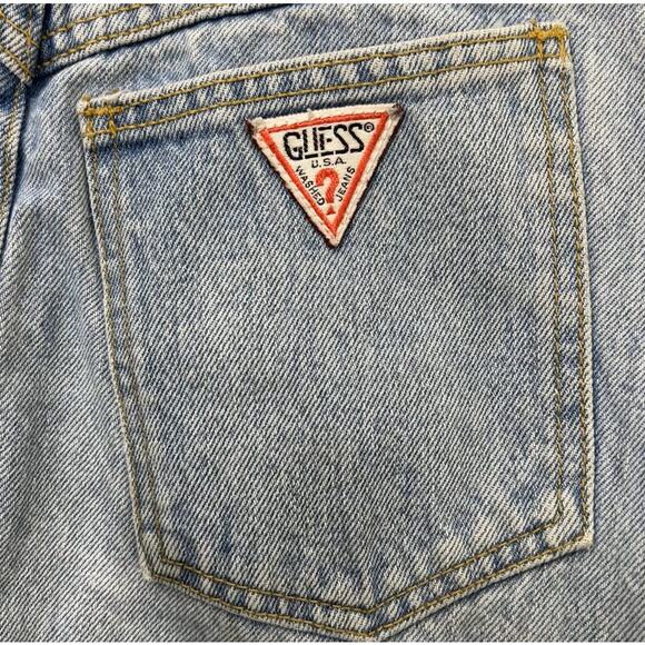 80s Vintage Guess Jeans Denim Mini Skirt by Georges Marciano Size 28 - Picture 4 of 11